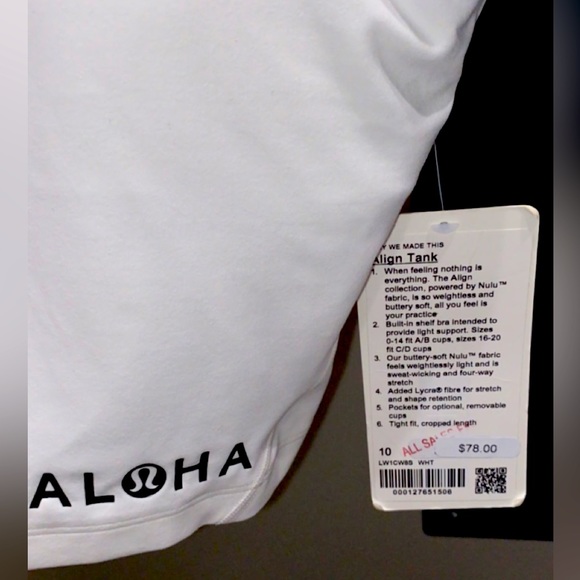 Lululemon Align Tank - Aloha, RARE, new with tags - Picture 3 of 5